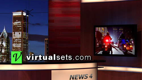 News 4 Desk / Monitor Shot - Virtual Set Design Library
