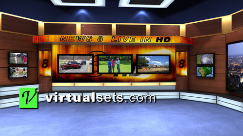 News 8 Live in HD - Customized Virtual Set Design