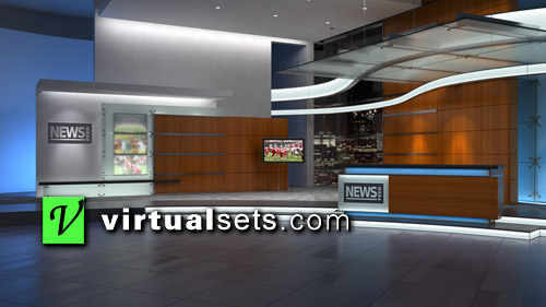 News Feed Wide Left - Customized Virtual Sets